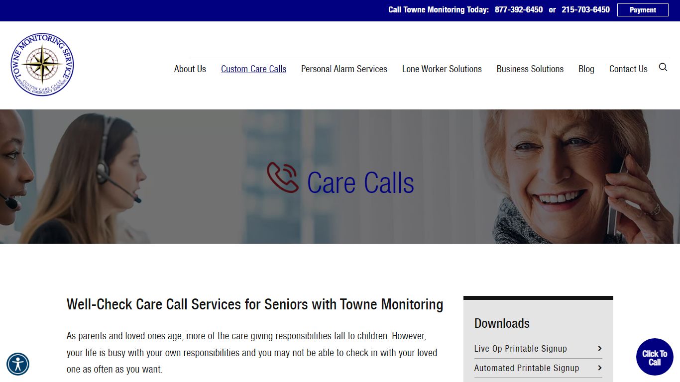 Check-In Call Services | Daily Call & Well Check Service - Towne