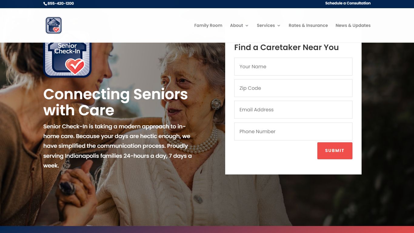 Find a Senior Caretaker Near You | Senior Check-In, Indianapolis, IN